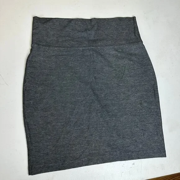 Eileen Fisher Women`s Heathered Grey Mini Pencil Skirt Size Small‎ - Picture 2 of 9